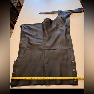 Leather Chaps 
- Lightly used
- Leather with inner liner, Adjustable waist